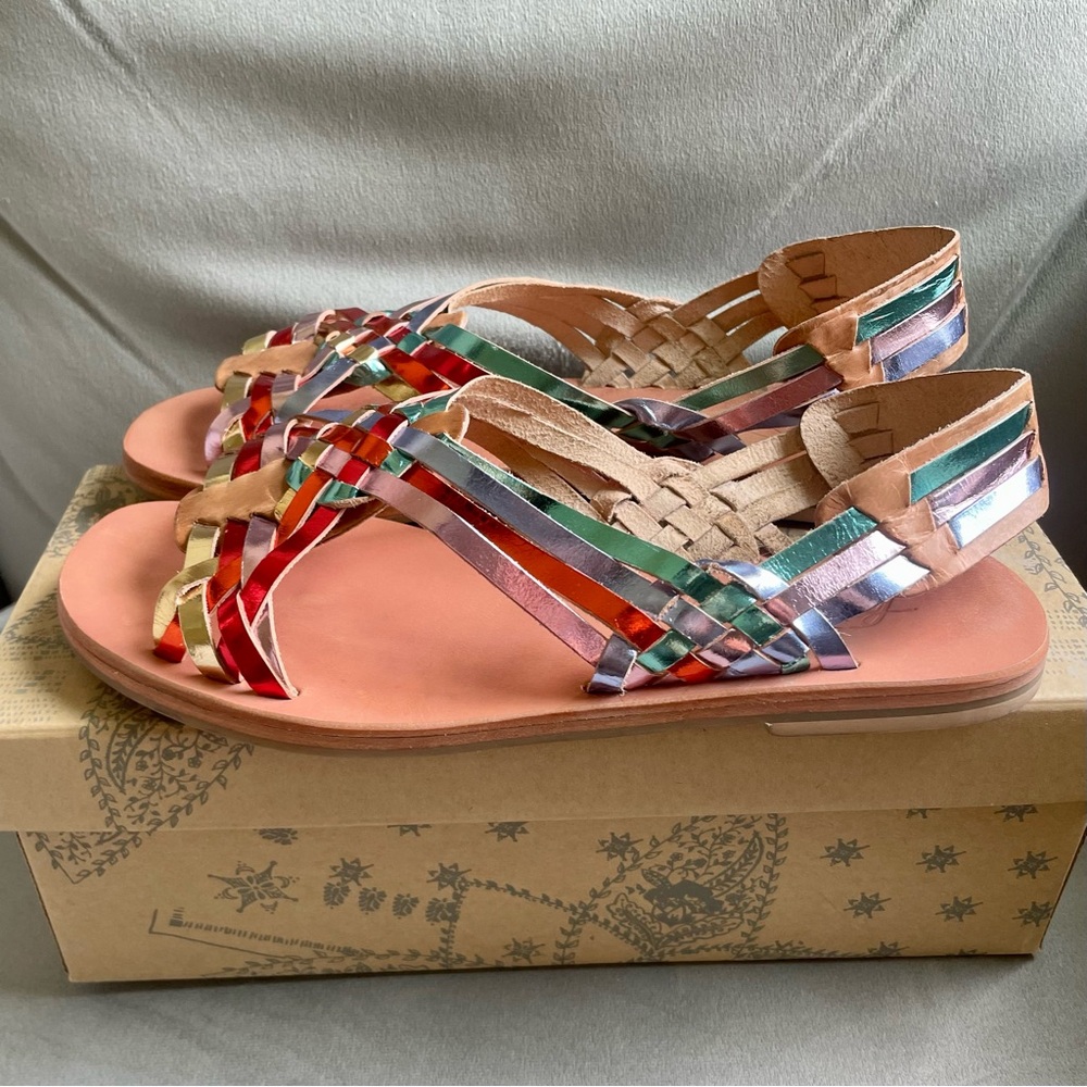 Free People San Juan Huarache Rainbow Sandals HTF - Picture 6 of 10